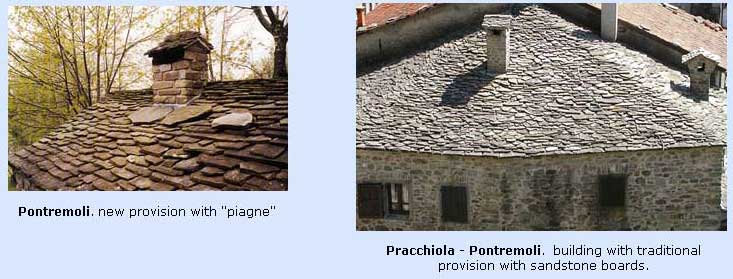 Pontremoli - provision  with piagne and provision with sandstone board